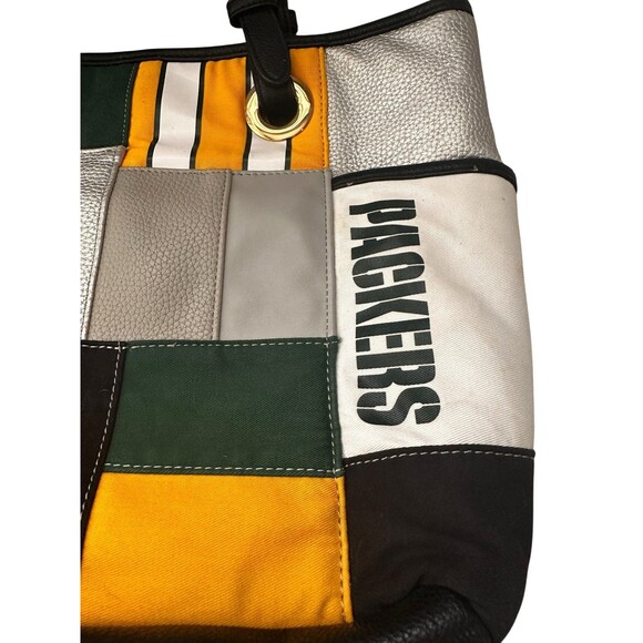 Green Bay Packers Tote/Purse Bag With Team Logos by Bradford Exchange Football - Picture 5 of 11
